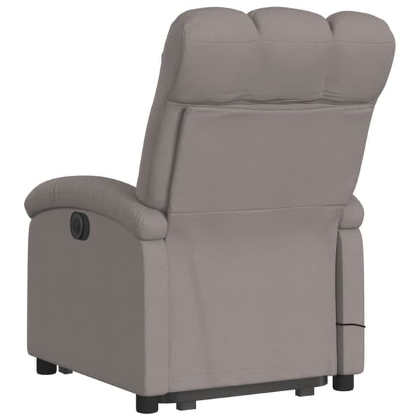 vidaXL Massagefåtölj med uppresningshjälp taupe tyg