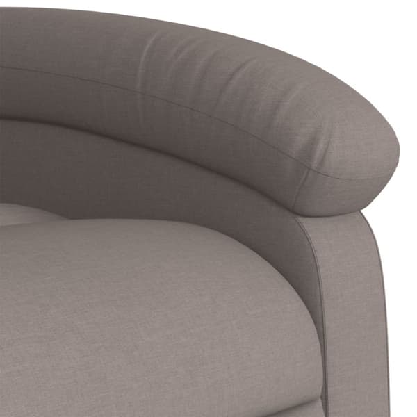 vidaXL Massagefåtölj med uppresningshjälp taupe tyg