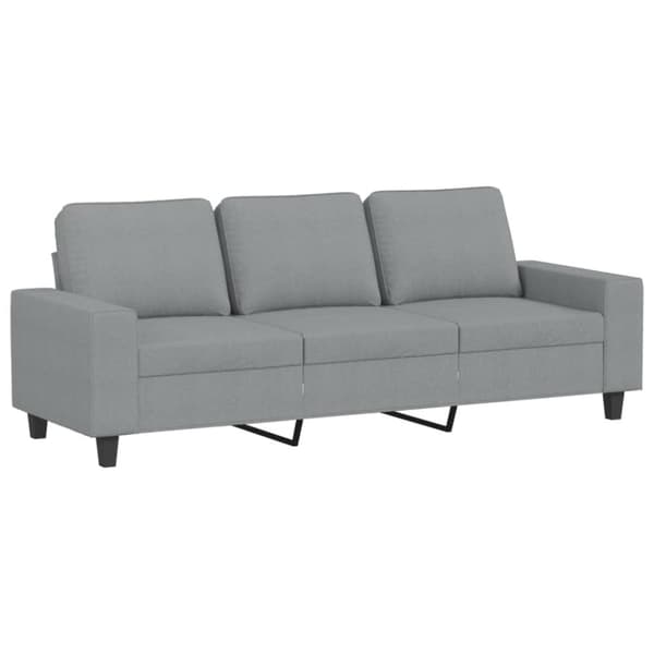 vidaXL 3-sitssoffa ljusgrå 180 cm tyg