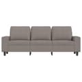 Miniatyrbillede 3 af 9: vidaXL 3-personers sofa med fodskammel 180 cm stof Gråbrun
