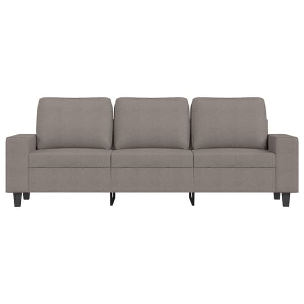 vidaXL 3-personers sofa med fodskammel 180 cm stof Gråbrun