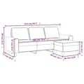 Miniatyrbillede 8 af 9: vidaXL 3-personers sofa med fodskammel 180 cm stof Gråbrun