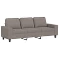 Miniatyrbillede 2 af 9: vidaXL 3-personers sofa med fodskammel 180 cm stof Gråbrun