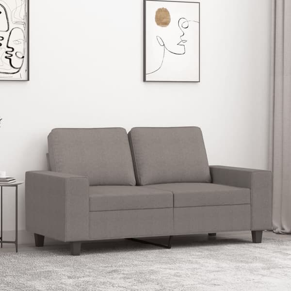 vidaXL 2-personers sofa 120 cm stof gråbrun