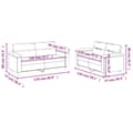 Miniatyrbillede 7 af 7: vidaXL sofasæt 2 dele med hynder mikrofiberstof cremefarvet