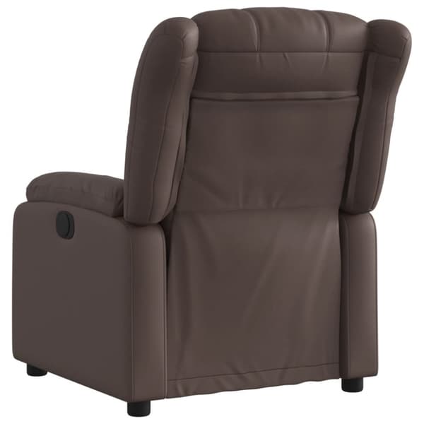 vidaXL Elektronisk reclinerfåtölj brun konstläder