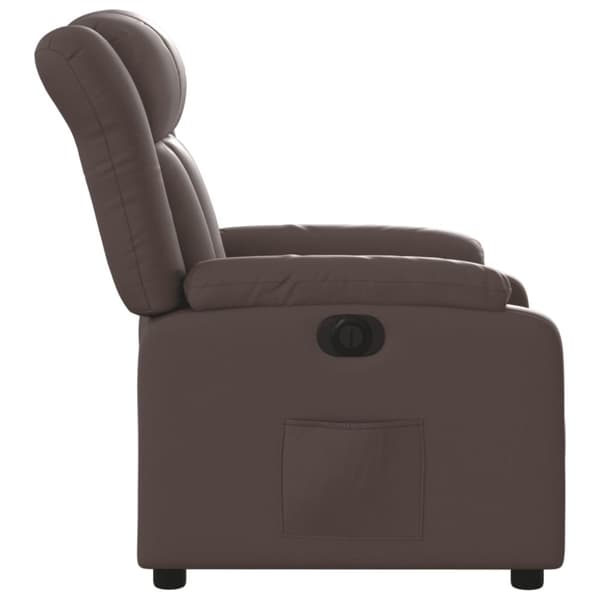 vidaXL Elektronisk reclinerfåtölj brun konstläder