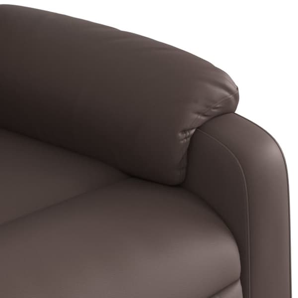 vidaXL Elektronisk reclinerfåtölj brun konstläder