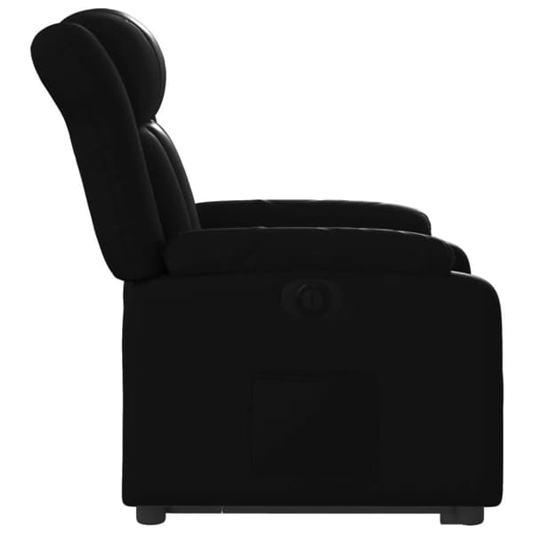 vidaXL Reclinerfåtölj med uppresningshjälp svart konstläder