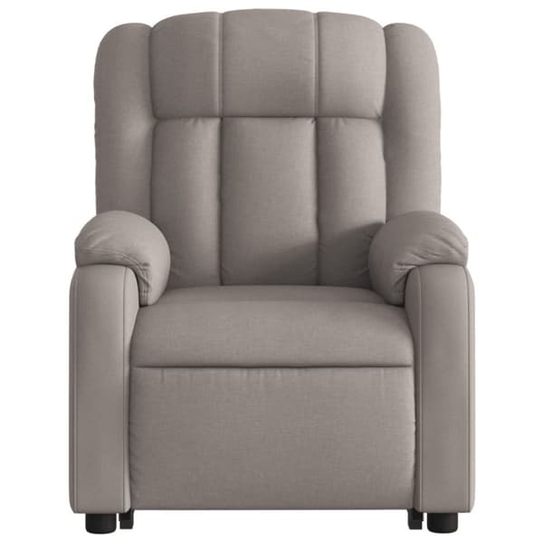 vidaXL Elektrisk reclinerfåtölj med uppresningshjälp taupe tyg