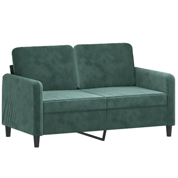 vidaXL sofasæt 2 dele med puder velour mørkegrøn