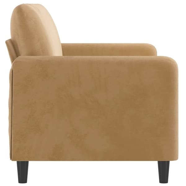 vidaXL 2-personers sofa 140 cm fløjl brun