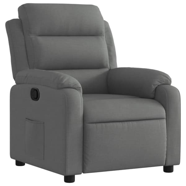 vidaXL Reclinerfåtölj mörkgrå tyg