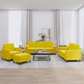 Miniatyrbillede 11 af 11: vidaXL sofasæt 4 dele med puder velour gul
