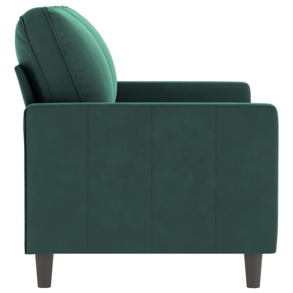 vidaXL Soffa 2-sits mörkgrön 120 cm sammet
