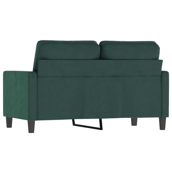 vidaXL Soffa 2-sits mörkgrön 120 cm sammet