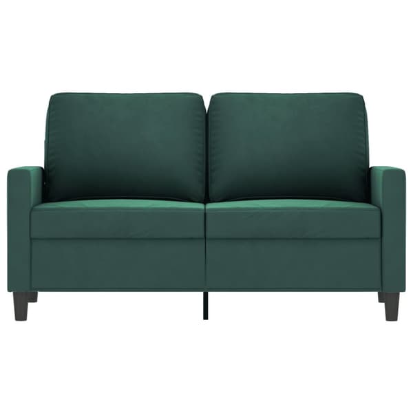 vidaXL Soffa 2-sits mörkgrön 120 cm sammet