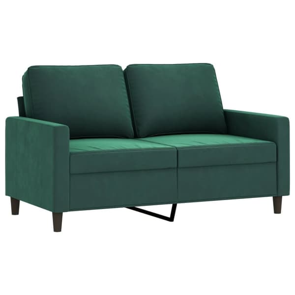 vidaXL Soffa 2-sits mörkgrön 120 cm sammet