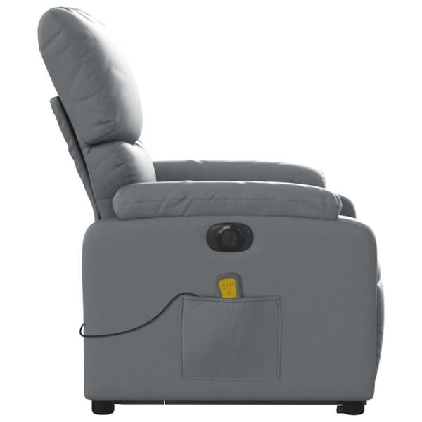 vidaXL massagestol med løftefunktion kunstlæder grå