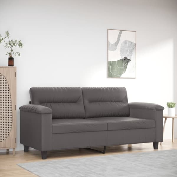 vidaXL 2-personers sofa 140 cm kunstlæder grå