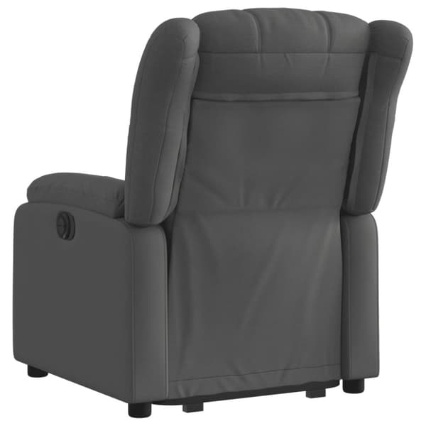 vidaXL Reclinerfåtölj med uppresningshjälp mörkgrå tyg