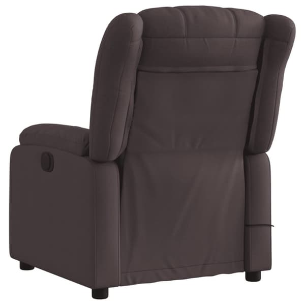 vidaXL Massagefåtölj mörkbrun tyg