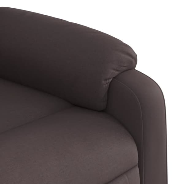 vidaXL Massagefåtölj mörkbrun tyg