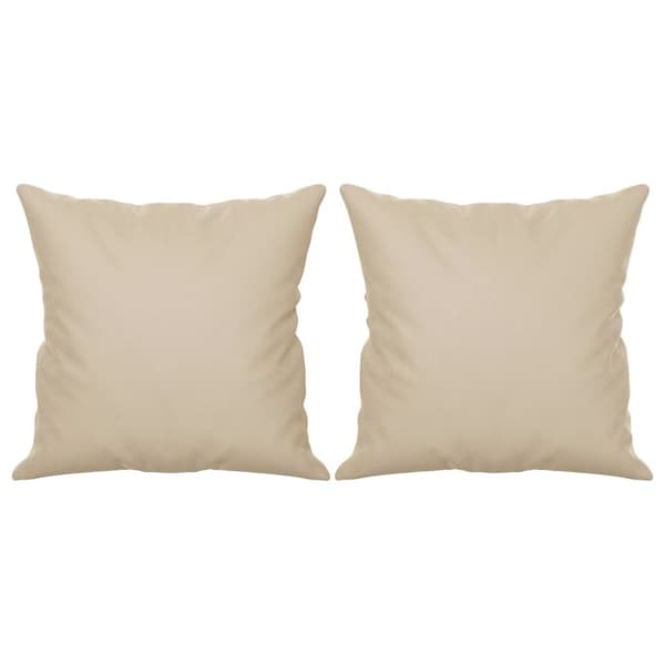 vidaXL 3-personers sofa med puder 180 cm mikrofiberstof cremefarvet