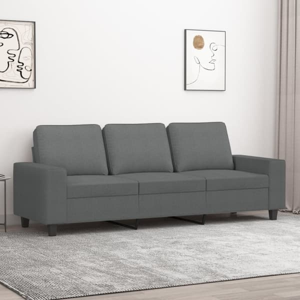 vidaXL 3-personers sofa 180 cm stof mørkegrå