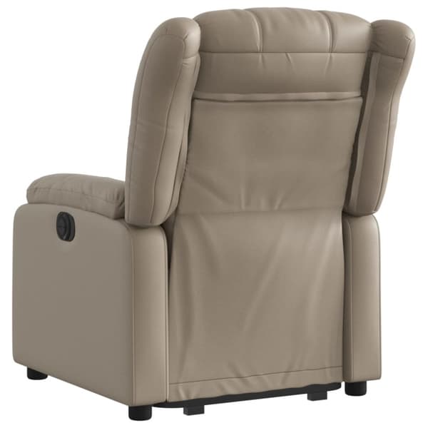 vidaXL Reclinerfåtölj med uppresningshjälp cappuccino konstläder