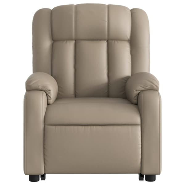 vidaXL Reclinerfåtölj med uppresningshjälp cappuccino konstläder