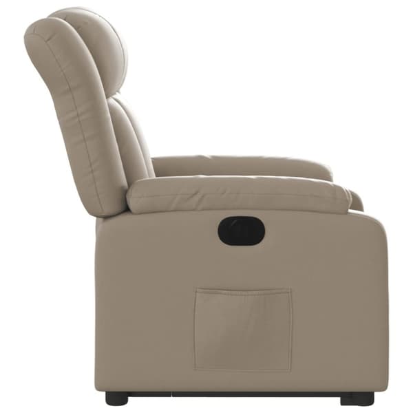 vidaXL Reclinerfåtölj med uppresningshjälp cappuccino konstläder
