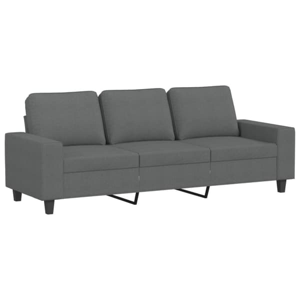 vidaXL 3-sitssoffa mörkgrå 180 cm tyg