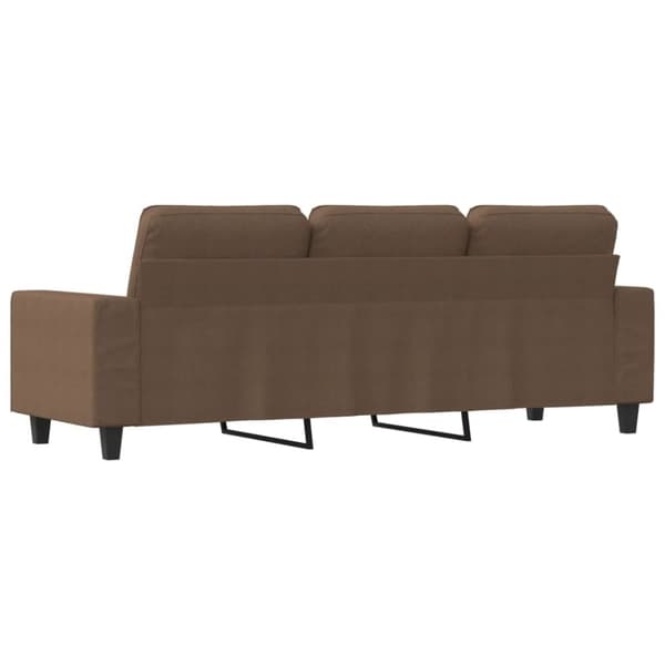 vidaXL 3-sitssoffa brun 180 cm tyg