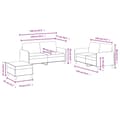 Miniatyrbillede 8 af 9: vidaXL sofasæt 3 dele velour lyserød