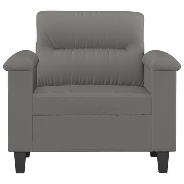 vidaXL Fåtölj mörkgrå 60 cm mikrofibertyg