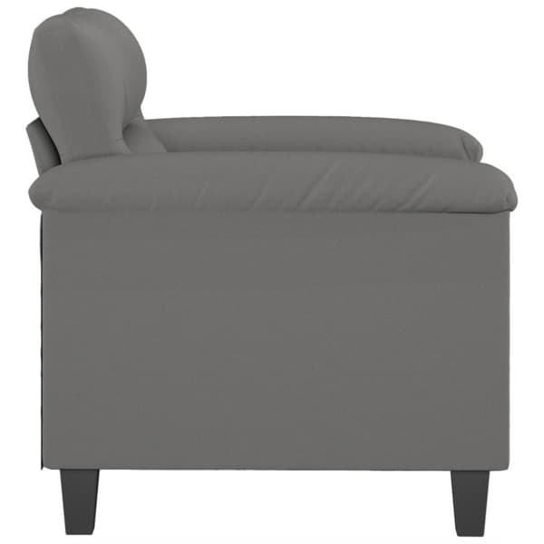 vidaXL Fåtölj mörkgrå 60 cm mikrofibertyg
