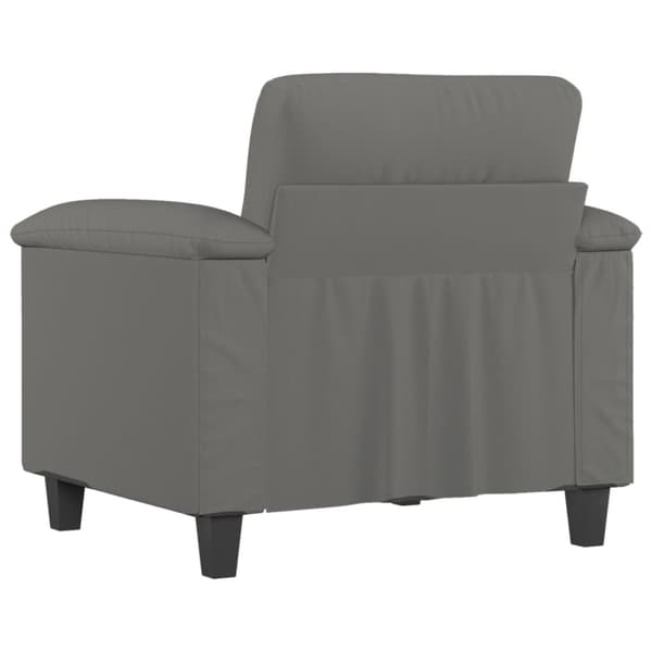 vidaXL Fåtölj mörkgrå 60 cm mikrofibertyg