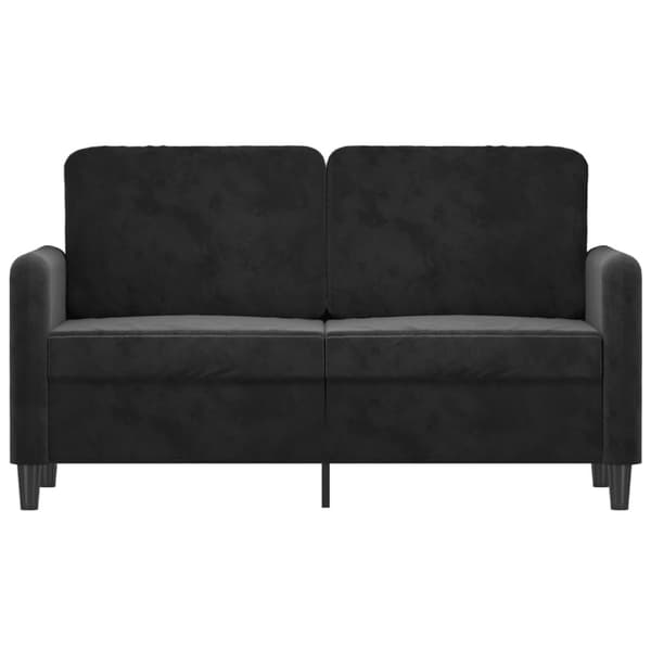 vidaXL 2-sitssoffa ljusgrå Svart 120 cm sammet