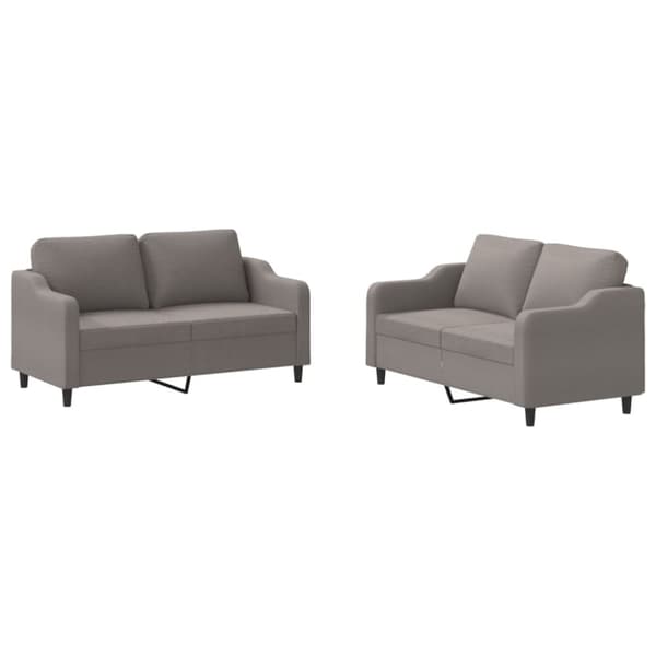 vidaXL sofasæt 2 dele med hynder stof gråbrun
