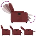 Miniatyrbild 7 av 11: vidaXL Elektrisk reclinerfåtölj vinröd konstläder
