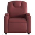 Miniatyrbild 9 av 11: vidaXL Elektrisk reclinerfåtölj vinröd konstläder
