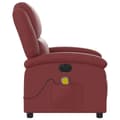 Miniatyrbild 8 av 11: vidaXL Elektrisk massagefåtölj vinröd konstläder