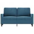 Miniatyrbillede 2 af 8: vidaXL 2-personers sofa 120 cm fløjl blå