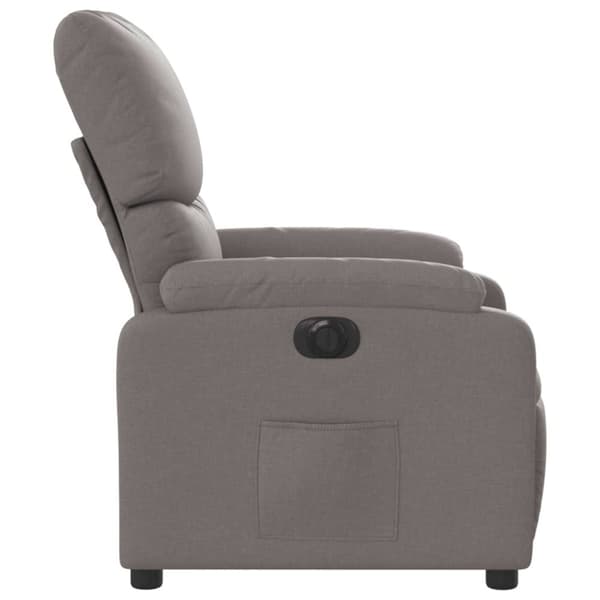 vidaXL Elektrisk reclinerfåtölj taupe tyg