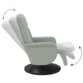 Miniatyrbild 5 av 9: vidaXL Reclinerfåtölj med fotstöd ljusgrå sammet
