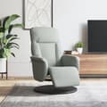 Miniatyrbild 9 av 9: vidaXL Reclinerfåtölj med fotstöd ljusgrå sammet
