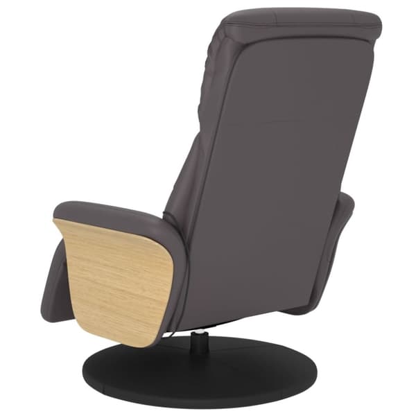 vidaXL Massagefåtölj med fotstöd grå konstläder