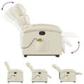 Miniatyrbillede 5 af 11: vidaXL løftestol med massagefunktion kunstlæder cremefarvet