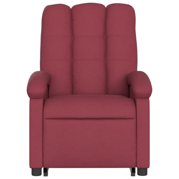 vidaXL Reclinerfåtölj med uppresningshjälp vinröd tyg